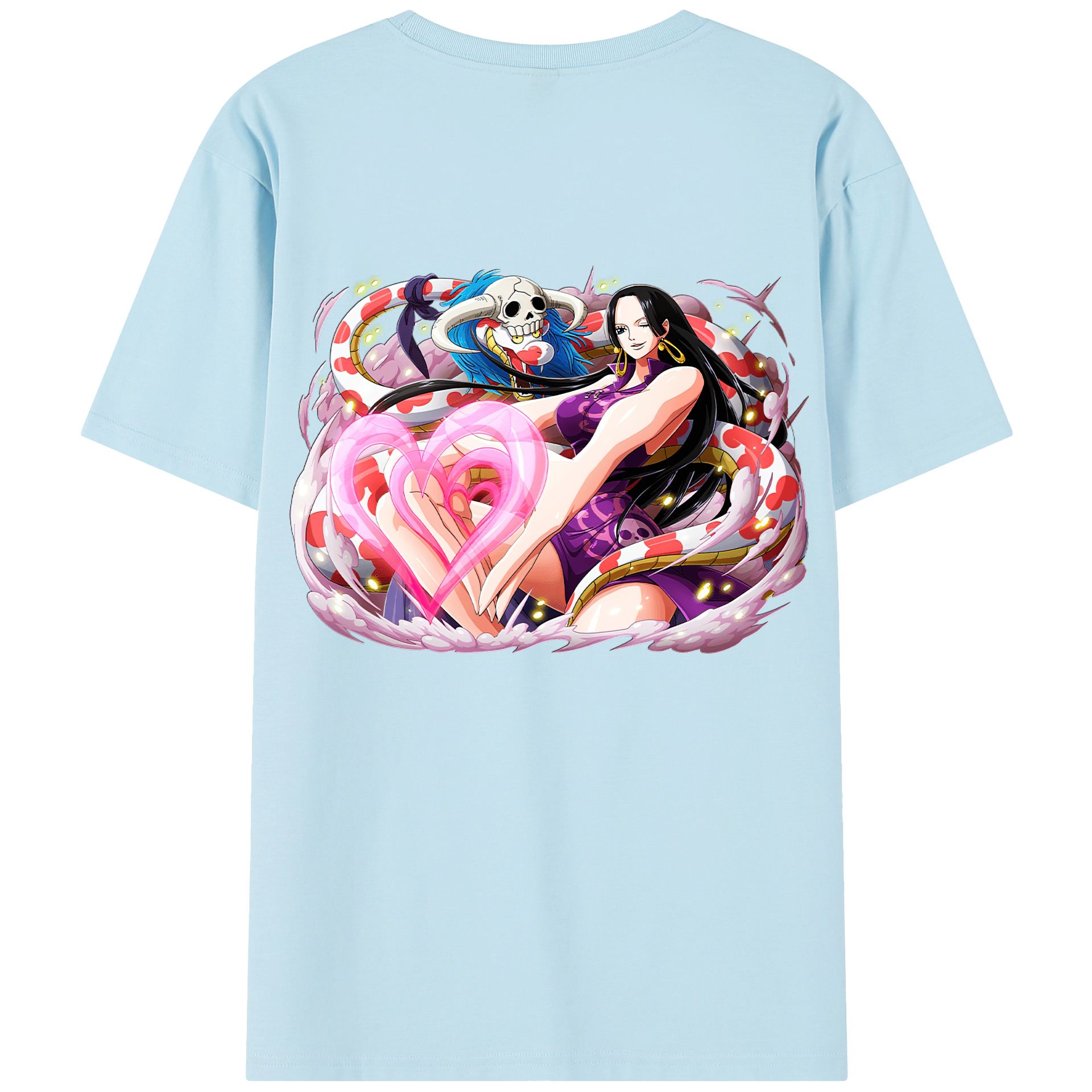 ワンピース ボア・ハンコック ONE PIECE Boa·Hancock 綿100％半袖Tシャツ（背面プリント）